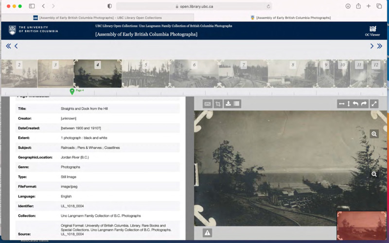 Screenshot of the University of British Columbia 