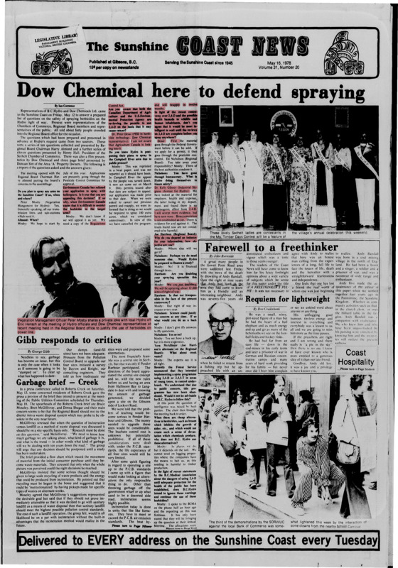 Dow Chemical Here to Defend Spraying