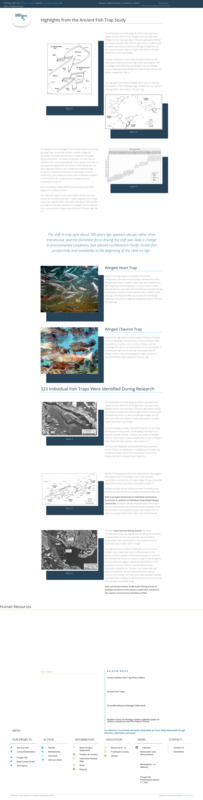 Highlights from the Ancient Fish Trap Study