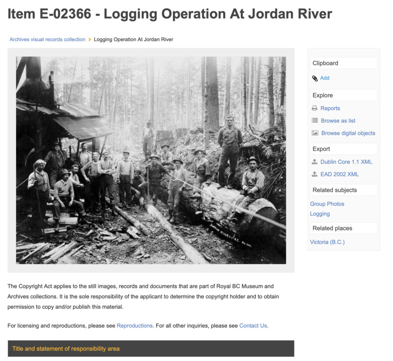 Black and White Photo of logging workers