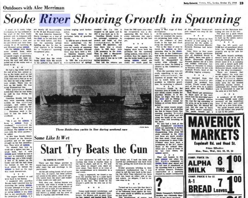 Sooke River Showing Growth in Spawning
