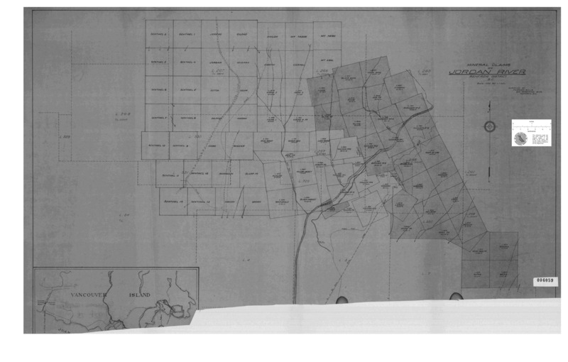 Mineral Claims on Jordan River: Renfrew District B.C. 