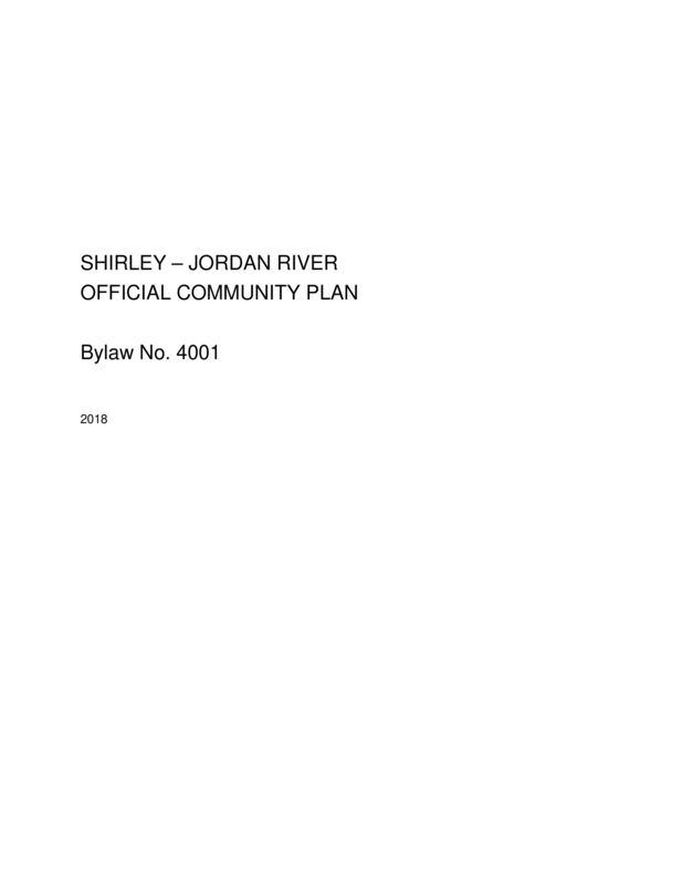 Shirley - Jordan River Official Community Plan