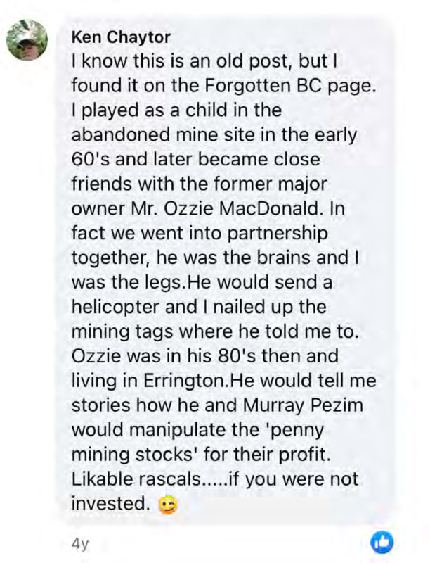Facebook Comment: Ozzie Macdonald Stock Manipulation