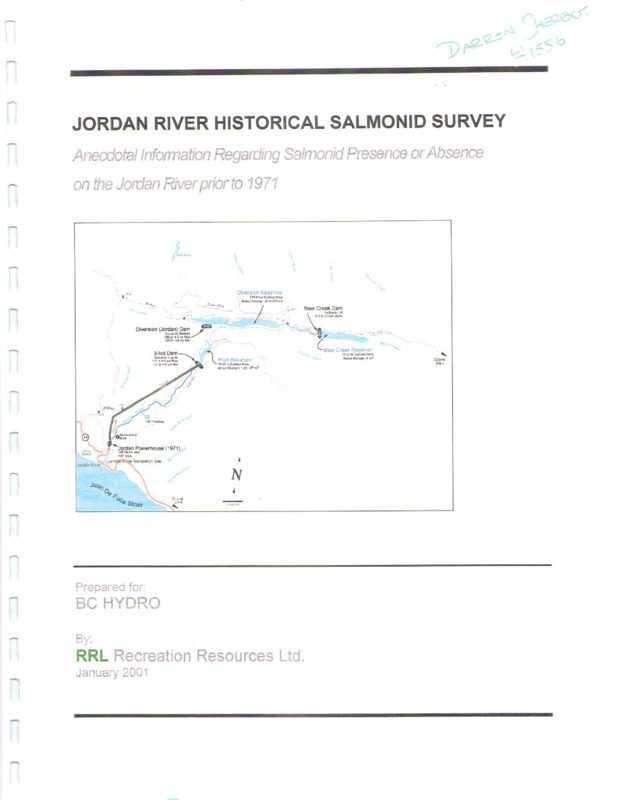 Jordan River Historical Salmonid Survey