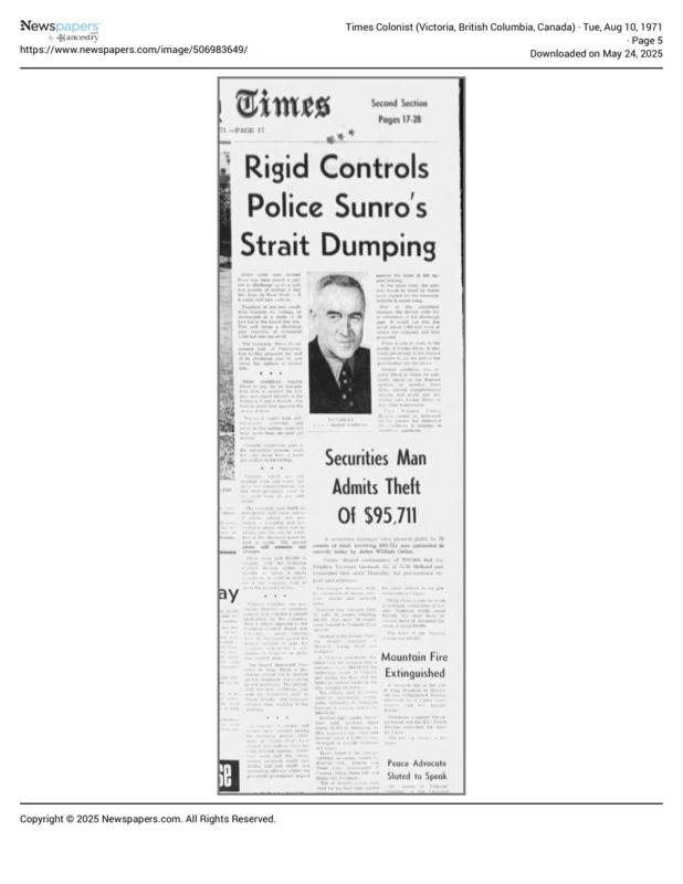Rigid Controls Police Sunro Strait Dumping
