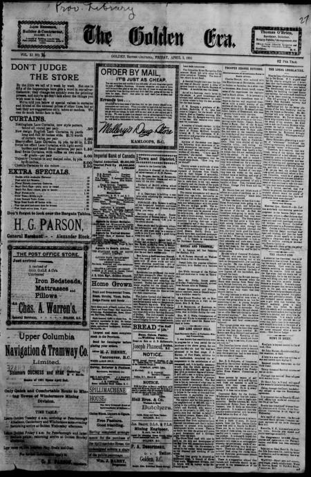 A Survey Party on board the S.S. Quadra proceeded to the Jordan River and commenced a Survey...