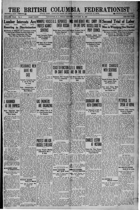 News of the Lumber Workers Industrial Unit of the O.B.U.