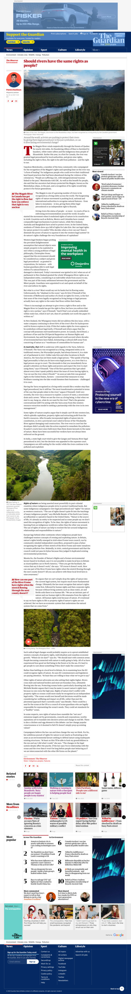 Should rivers have the same rights as
people?