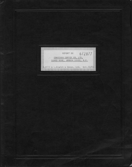 Report on Cowichan Copper Co. LTD. 