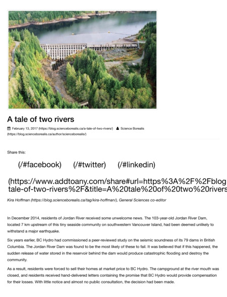 A tale of two rivers
