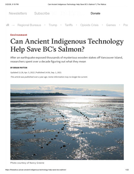 Can Ancient Indigenous Technology Help Save BC’s Salmon?
