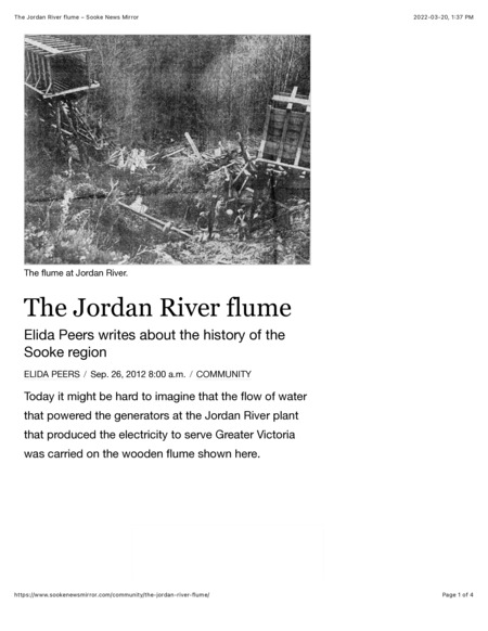 The Jordan River flume