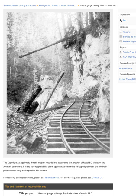 Black and White photo of rail line