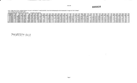 Rock Assay Data