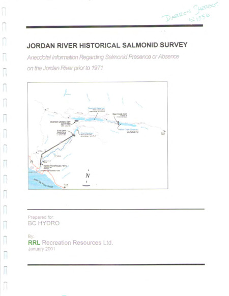 Jordan River Historical Salmonid Survey