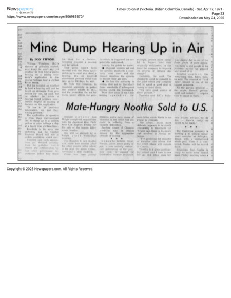 Mine Dump Heating Up in Air
