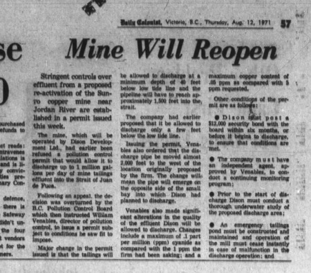 Mine Will Reopen