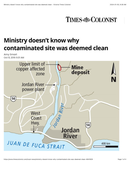 Ministry doesn't know why contaminated site was deemed clean