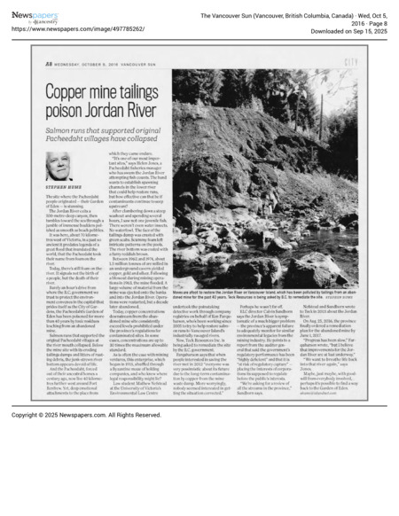 Copper Mine Tailings poison the Jordan River